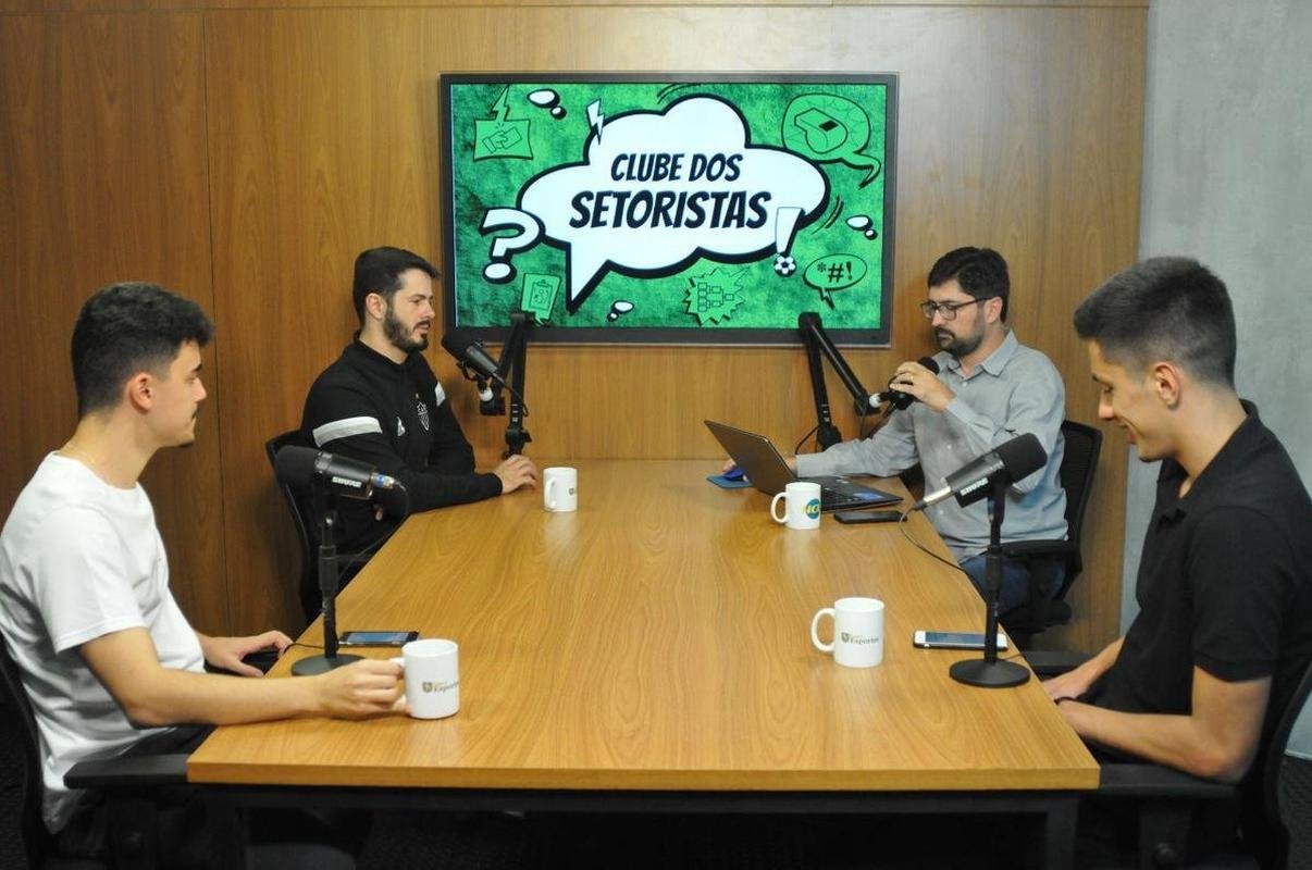 Fael Lima durante o podcast Clube dos Setoristas, do Superesportes