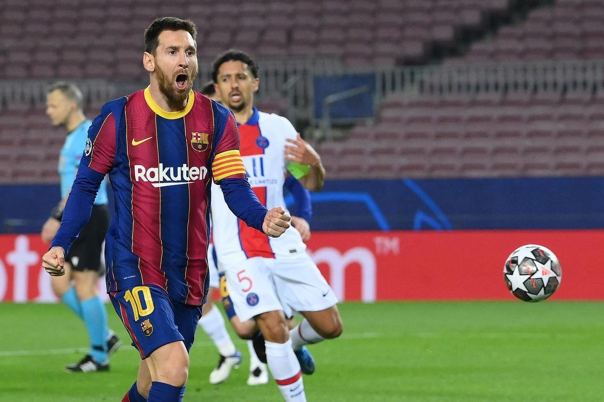 Fotos do duelo entre Barcelona e Paris Saint-Germain, no Camp Nou, em Barcelona, pela ida das oitavas de final da Liga dos Campees da Europa