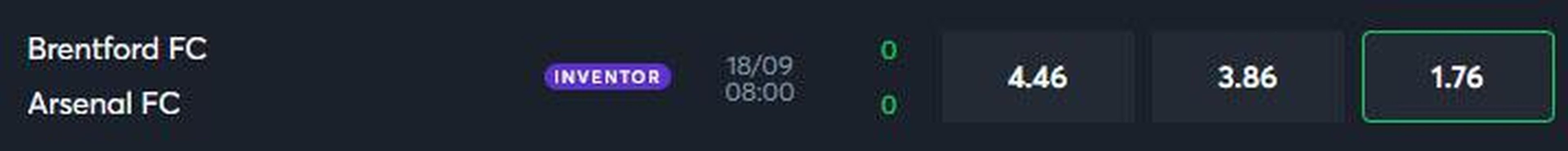 Arsenal vence Brentford (odd 1.75) - O Arsenal  o lder do Campeonato Ingls e busca mais uma vitria na competio. O time jogar fora de casa contra o Brentford, que teve bom comeo na Premier League e ocupa a nona posio. O Arsenal vem de derrota para o Manchester United e busca reabilitao nesta rodada.