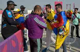 Torcedores do Equador no jogo de abertura da Copa do Mundo