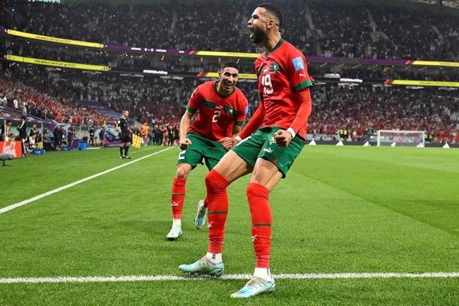 Fotos do gol de Youssef En-Nesyri, de Marrocos, sobre Portugal, pelas quartas de final da Copa do Mundo de 2022, no Catar