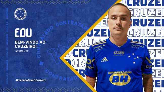 Edu foi anunciado pelo Cruzeiro nesta quinta (9)