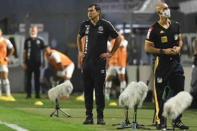Fabio Carille estreou como treinador do Santos em empate contra o Bahia na Vil Belmiro
