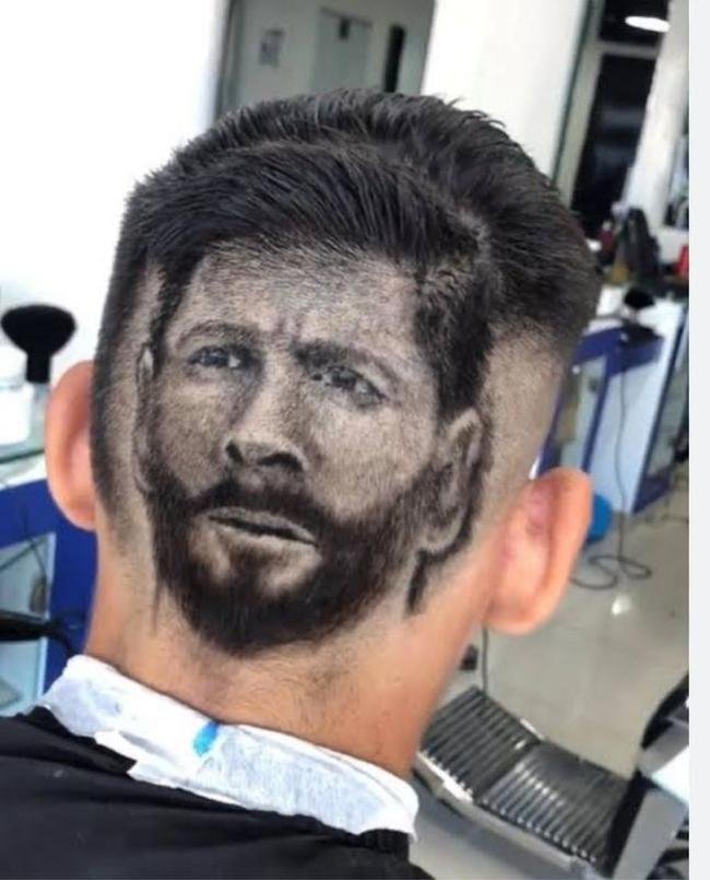 Lionel Messi teve rosto estampado em corte durante a Copa do Mundo