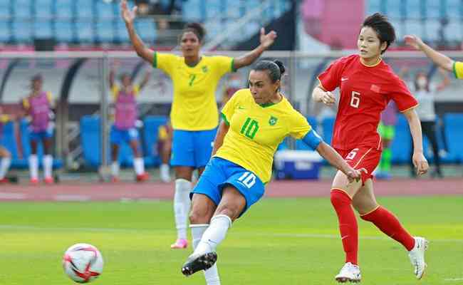 Marta fez histria ao se tornar a primeira jogadora a marcar em cinco edies de Olimpada