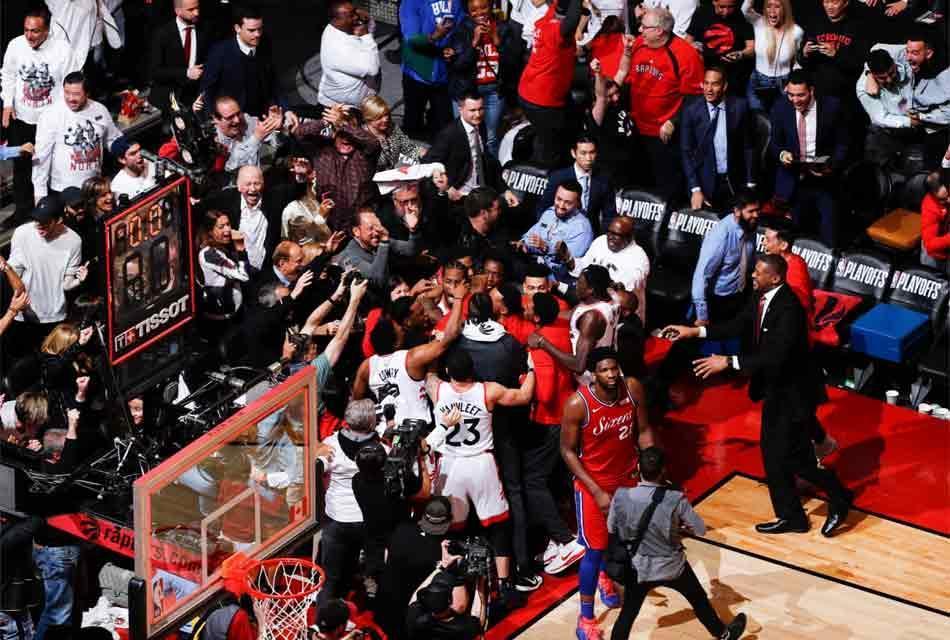 Cesta do Toronto Raptors no ltimo minuto