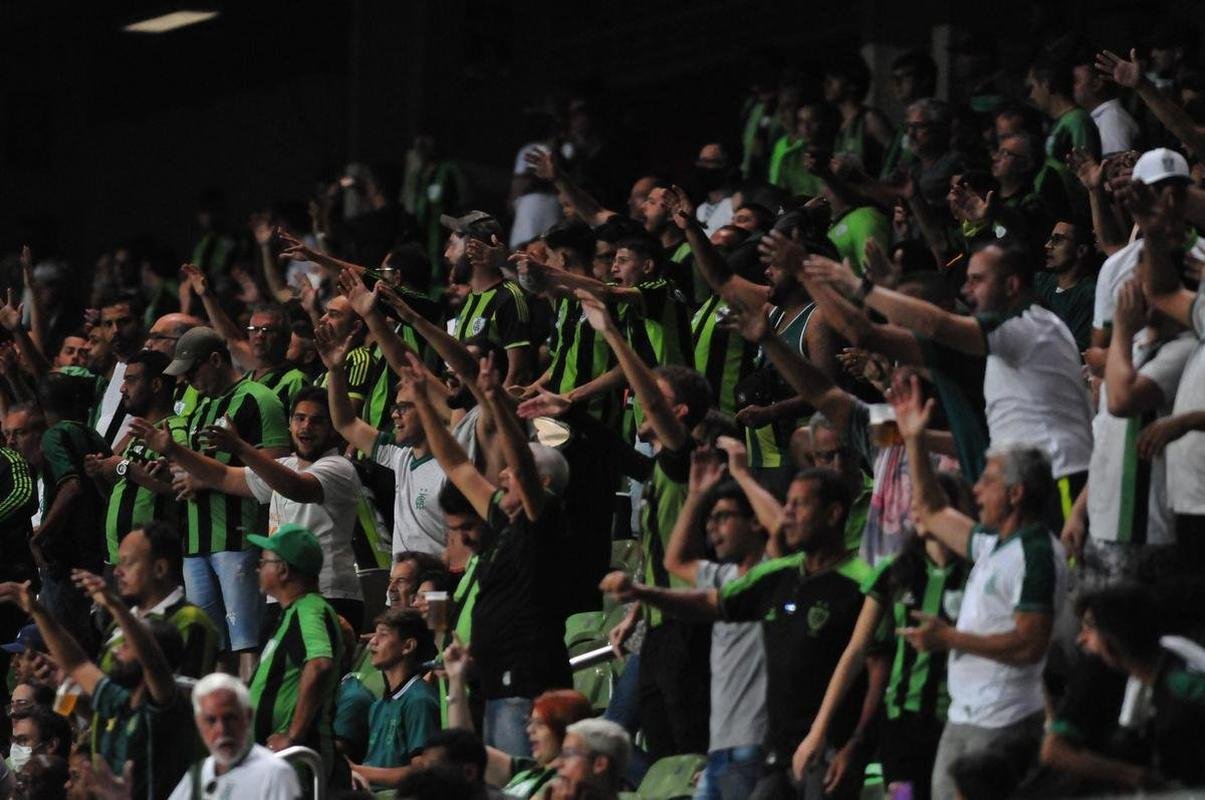 Torcida do Atltico no clssico com o Amrica pela Libertadores
