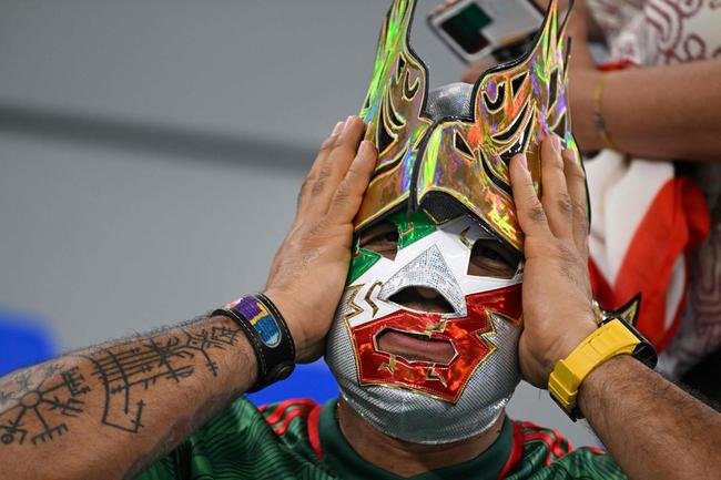 Imagens da torcida no jogo entre Mxico e Polnia pelo Grupo C da Copa do Mundo.