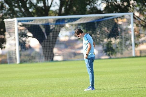 Tcnico da equipe sub-20, Ricardo Resende comandou nesta quinta-feira o primeiro treino como interino no Cruzeiro. Ele orientar a equipe na partida de domingo, s 16h, contra o Ava, na Ressacada, pela 14 rodada do Campeonato Brasileiro. Enquanto isso, a diretoria celeste busca um substituto para Mano Menezes, desligado do clube aps derrota para o Internacional, por 1 a 0, nessa quarta, pelo jogo de ida da semifinal da Copa do Brasil.
