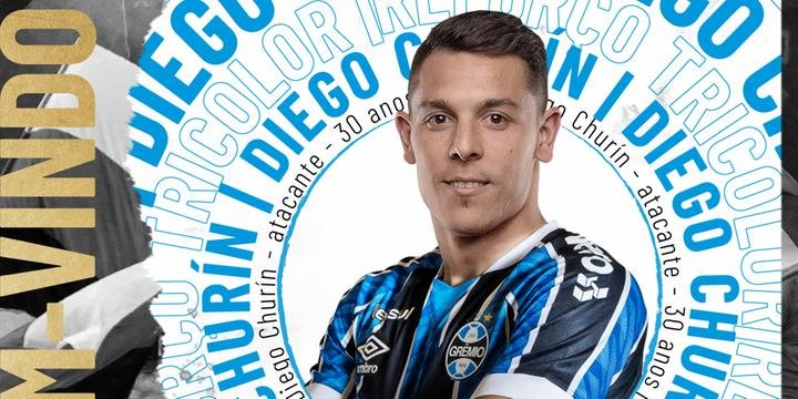 Diego Churín - atacante argentino foi contratado pelo Grêmio junto ao Cerro Porteño, do Paraguai