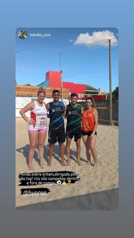 Meia Hyoran curte frias com famlia e amigos