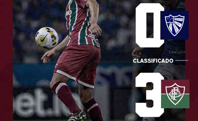Fluminense colocou o símbolo do Cruzeiro-RS em vez do Cruzeiro