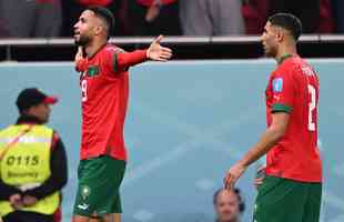 Fotos do gol de Youssef En-Nesyri, de Marrocos, sobre Portugal