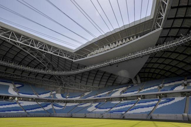 Estdio Al Janoub: arena com capacidade para 40 mil torcedores fica em Al Wakrah, ao sul da capital Doha, e tem design inspirado na tradio martima do municpio

