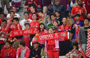 Torcidas de Liverpool e Flamego na final do Mundial de Clubes, em Doha, no Catar