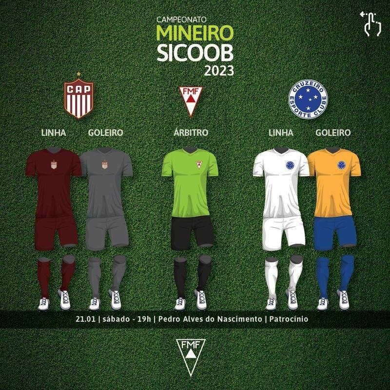 Uniformes dos times para a estreia no Campeonato Mineiro