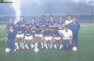 Cruzeiro campeo da Supercopa de 1991: Ademir, Nonato, Paulo, Adlson, Clio Gacho e Paulo Csar Borges; Mrio Tilico, Boiadeiro, Charles, Lus Fernando e Marquinhos