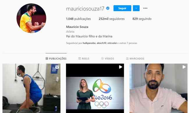 Maurcio Souza usa regularmente o Instagram, onde tem milhares de seguidores