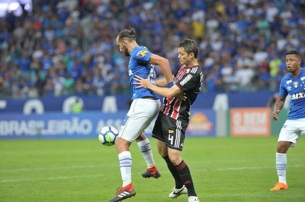 Fotos do jogo entre Cruzeiro e So Paulo