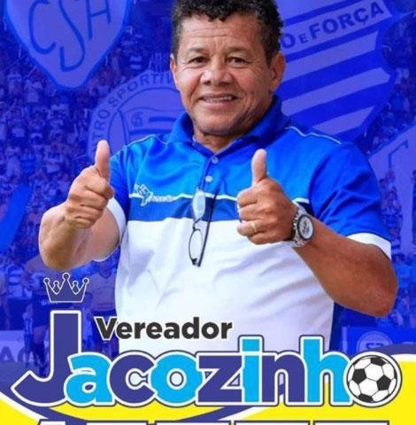 Ex-meia do CSA, Jacozinho (MDB) recebeu 375 votos para vereador em Macei com 94,5% das urnas apuradas.