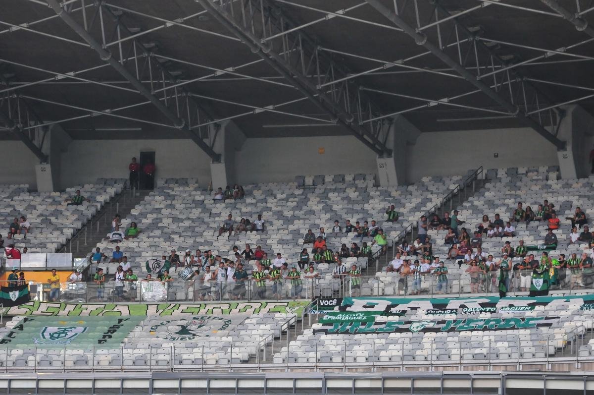 Fotos das torcidas de Atltico e Amrica no clssico deste domingo, no Mineiro, pela 10 rodada do Estadual