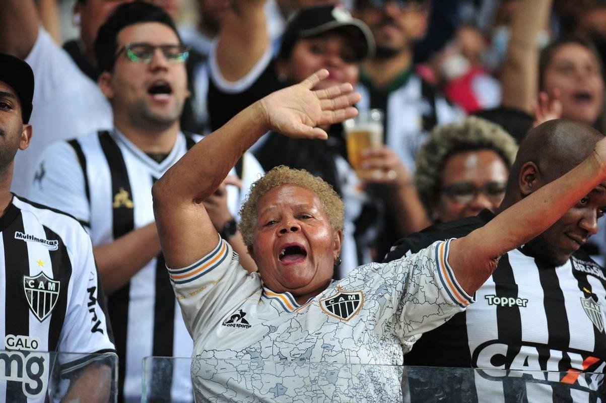 Torcida do Atltico no jogo contra o Emelec, no Mineiro, em Belo Horizonte, pelas oitavas de final da Copa Libertadores de 2022