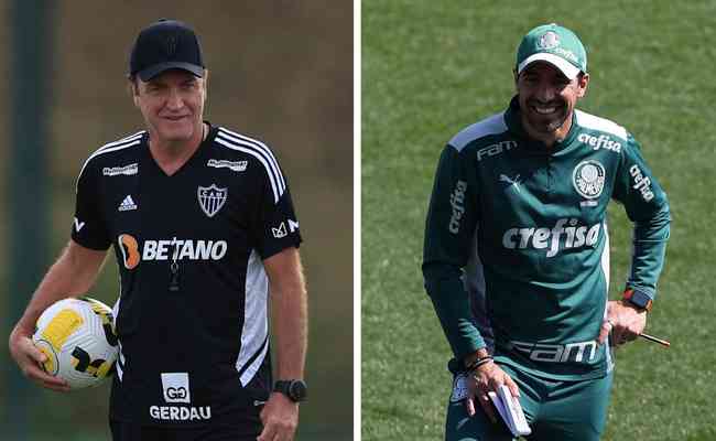 Técnicos Cuca (Atlético) e Abel Ferreira (Palmeiras) estudam escalações para confronto na Libertadores