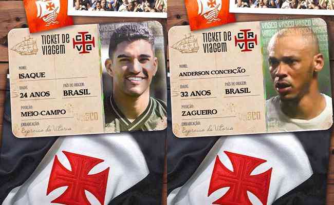 Anderson Conceição e Isaque reforçarão o Vasco na disputa do Campeonato Carioca