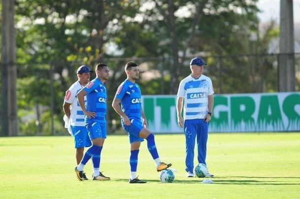 Fotos do ltimo treino do Cruzeiro antes do jogo contra o Grmio pela Primeira Liga (Gladyston Rodrigues/EM D.A Press)