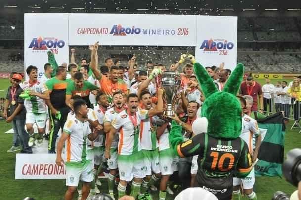 Imagens da comemorao do Amrica com a conquista do ttulo