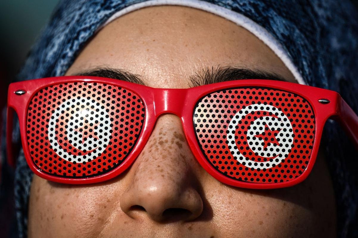 Imagens dos torcedores no jogo entre Dinamarca e Tunsia, pelo Grupo D da Copa do Mundo.