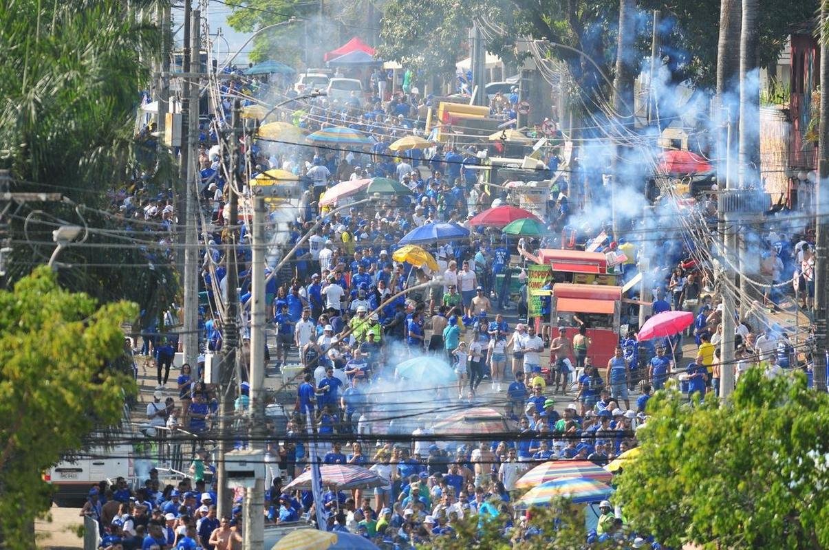 Fotos da torcida do Cruzeiro antes e durante a partida contra o Cricima, neste domingo (4), no Mineiro, pela 28 rodada da Srie B