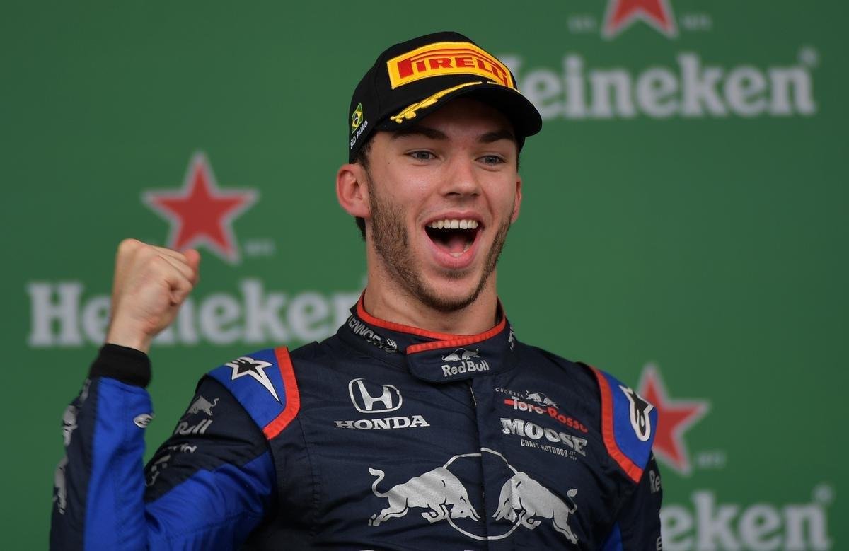 Verstappen, da RBR, venceu GP Brasil de Frmula 1, em Interlagos, So Paulo, e foi seguido de Pierre Gasly, da Toro Rosso, e Lewis Hamilton, da Mercedes