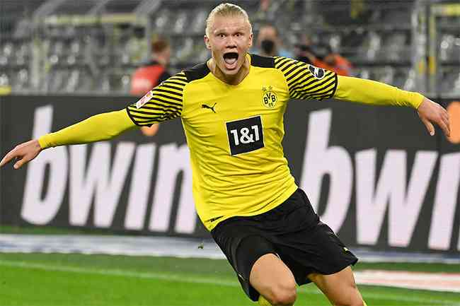 Haaland marcou aos 46min do segundo tempo e garantiu vitria do Borussia Dortmund