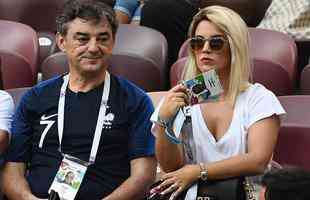 Erika Choperenea, esposa do francs Antoine Griezmann, na final da Copa do Mundo