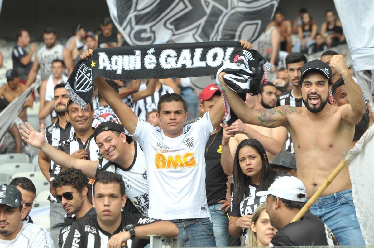Fotos da torcida do Atltico na primeira final do Mineiro, contra o Cruzeiro, no Mineiro