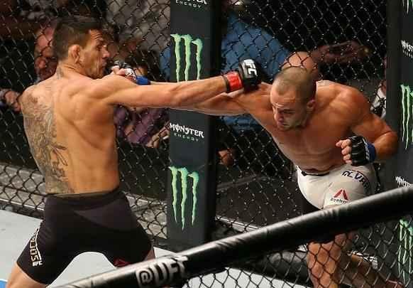 Na luta principal do UFC Fight Night 90, Rafael dos Anjos é nocauteado por Eddie Alvarez no primeiro round e perde cinturão do peso leve