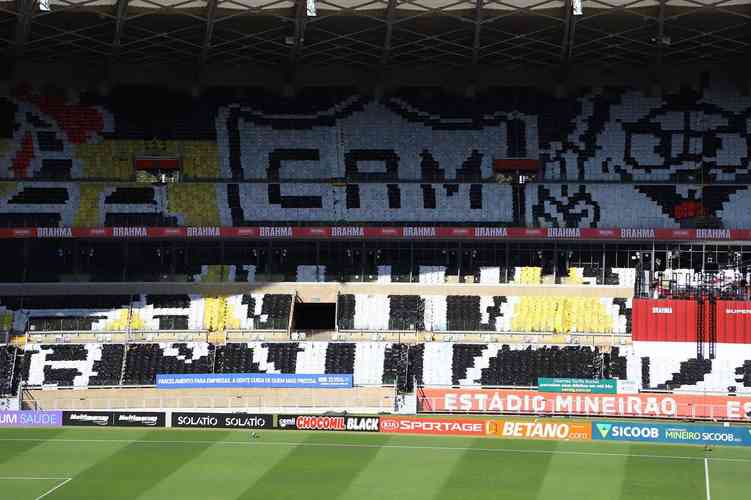 Torcida do Atltico fez mosaico no Mineiro para final do Campeonato Mineiro contra o Amrica