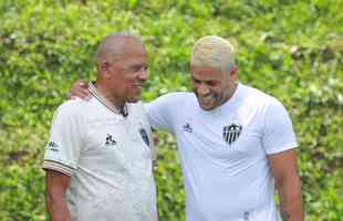 Encontro dos campees brasileiros pelo Atletico, Dad Maravilha e Hulk, na Cidade do Galo. 