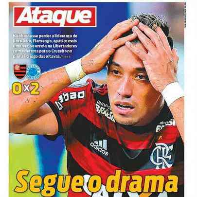 Manchetes dos jornais cariocas sobre o jogo entre Flamengo e Cruzeiro, vitorioso por 2 a 0, no Rio