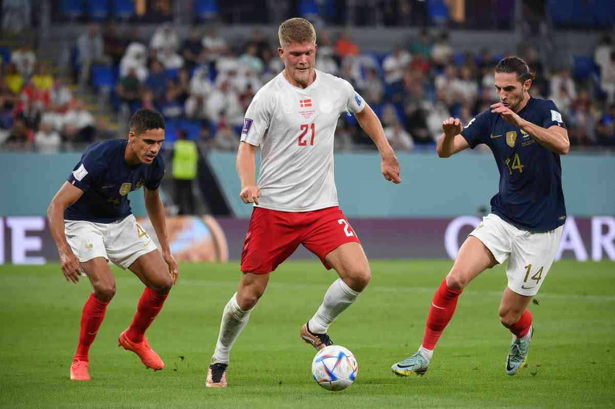 Fotos de Frana x Dinamarca, neste sbado (26/11), no estdio 974, em jogo vlido pela segunda rodada do Grupo D da Copa do Mundo no Catar