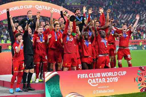 Premiao e festa do Liverpool, campeo mundial sobre o Flamengo