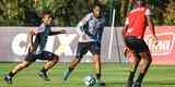 Galo afia pontaria em treino para melhorar nmeros no Brasileiro