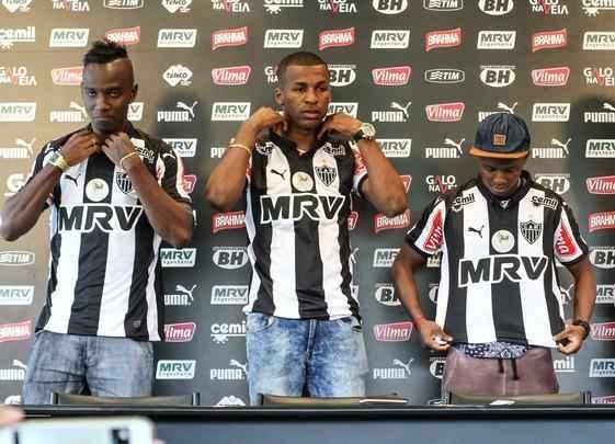 Veja imagens da apresentação de Hyuri, Erazo e Juan Cazares, novos reforços do Atlético