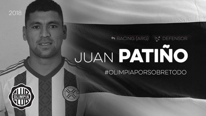 Juan Patio - zagueiro se transferiu do Racing para o Olimpia