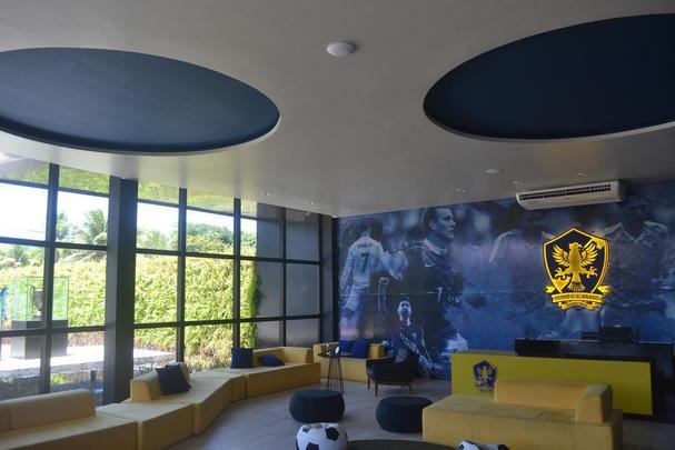 Recepo tambm  utilizada como espao de repouso para atletas