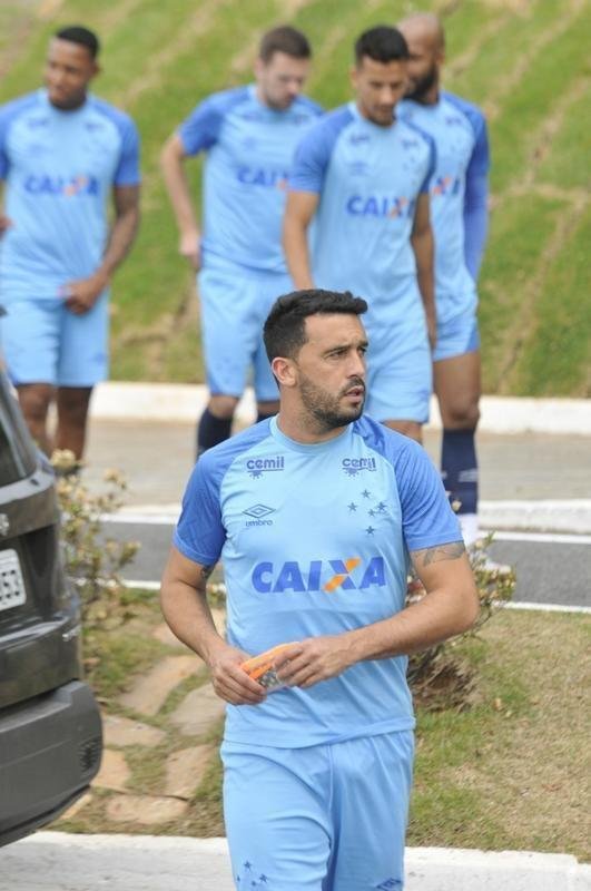 Imagens do treino do Cruzeiro antes do segundo duelo da final da Copa do Brasil, contra o Corinthians, em So Paulo