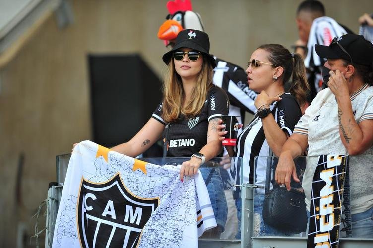 Festa da torcida do Atltico, no Mineiro, no jogo em que o time ergueu a taa de campeo brasileiro, diante do RB Bragantino