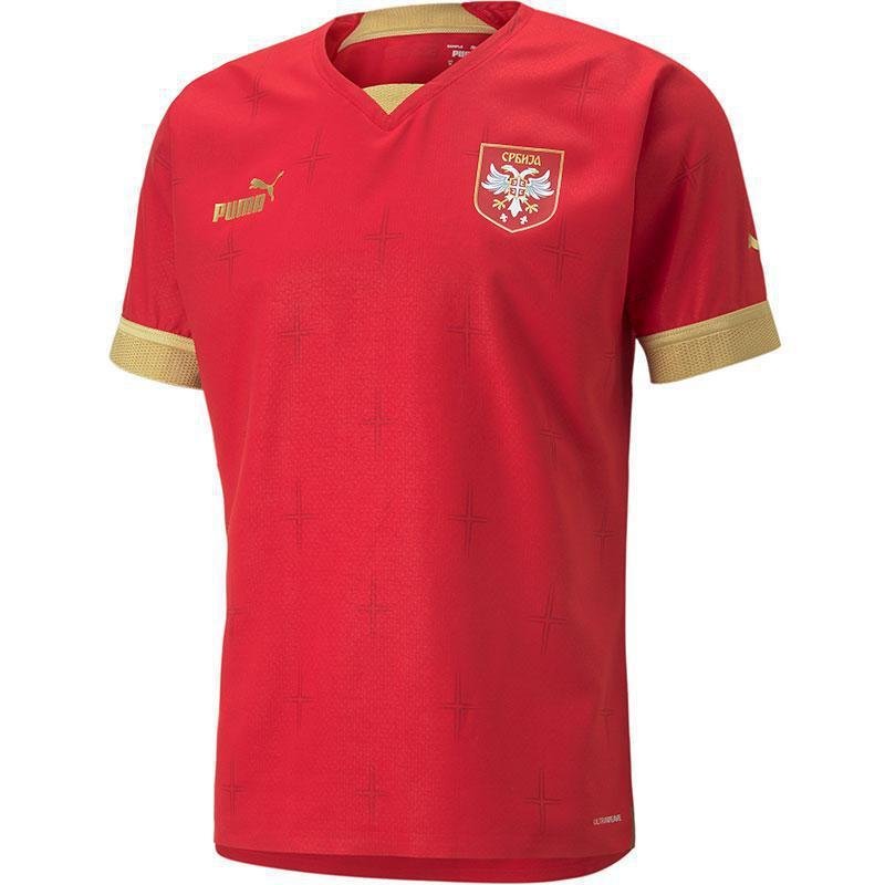 A camisa I da Srvia para a Copa do Mundo  vermelha e foi produzida pela Puma