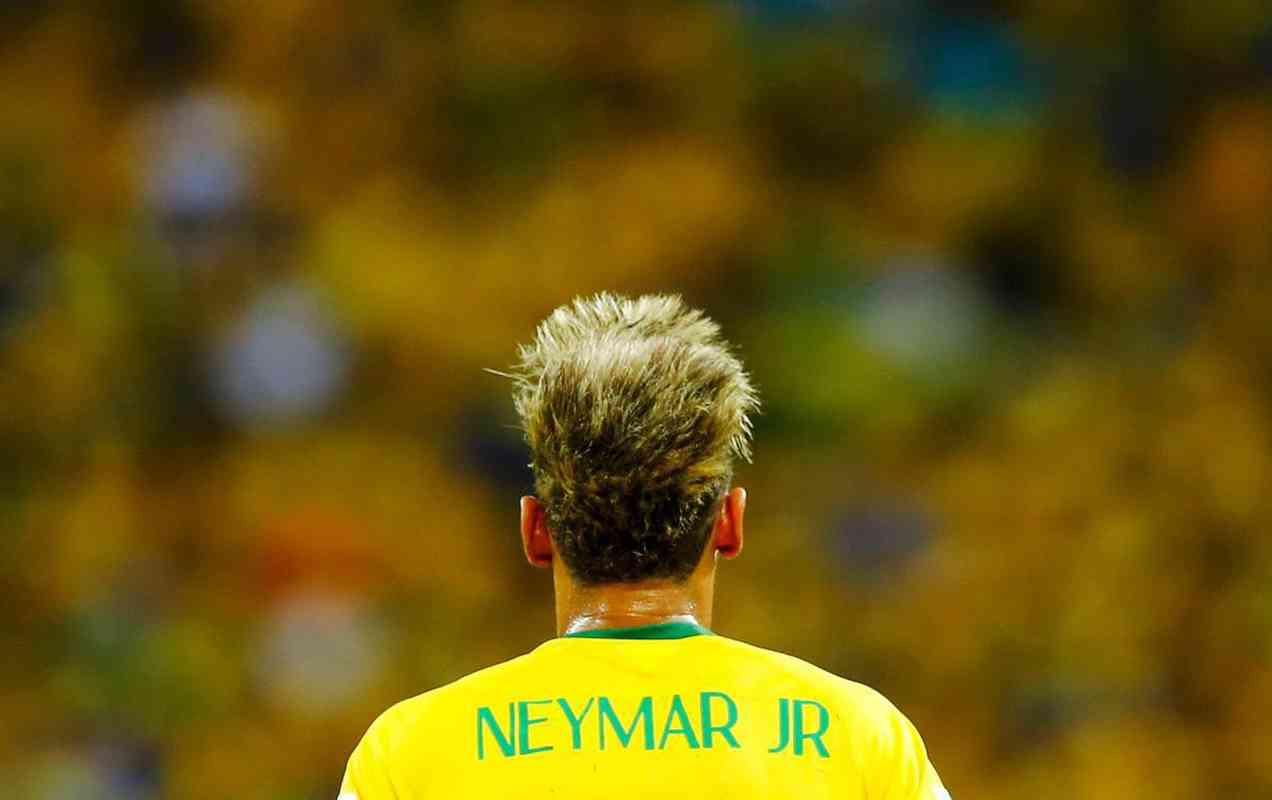 Neymar durante jogo contra o Mxico pela Copa do Mundo de 2014 